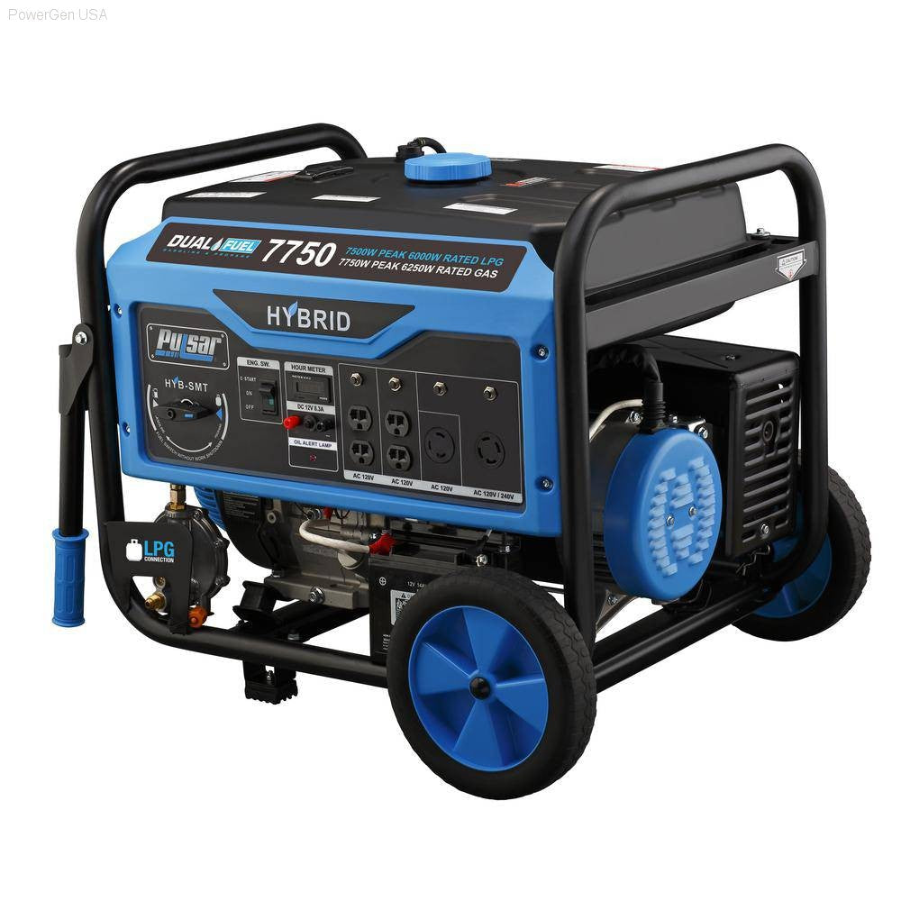 Dual Fuel Hybrid - Pulsar PG77750B- Dual Fuel Generator With Switch & Go Capability