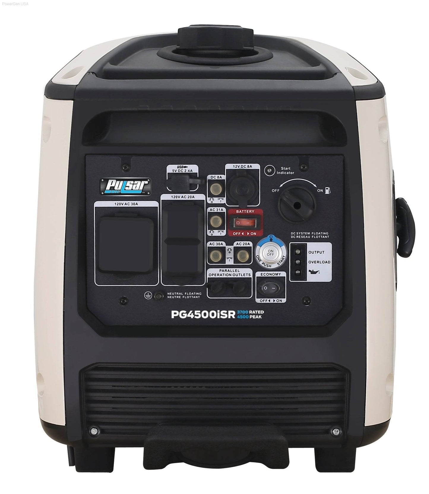 Gas Generators - Pulsar PG4500iSR-Inverter 4500W Generator, RATED 3700W