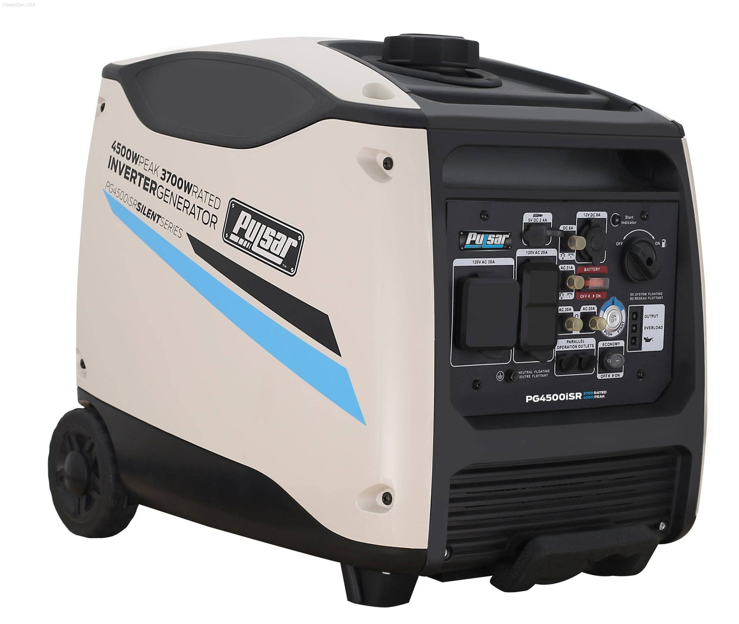 Gas Generators - Pulsar PG4500iSR-Inverter 4500W Generator, RATED 3700W