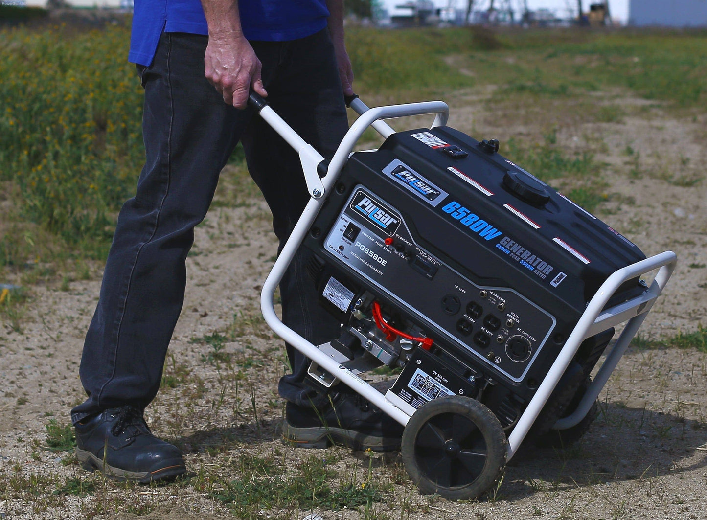 Gas Generators - Pulsar PG6580E-6580W Generator RATED 5500W Carb Approved