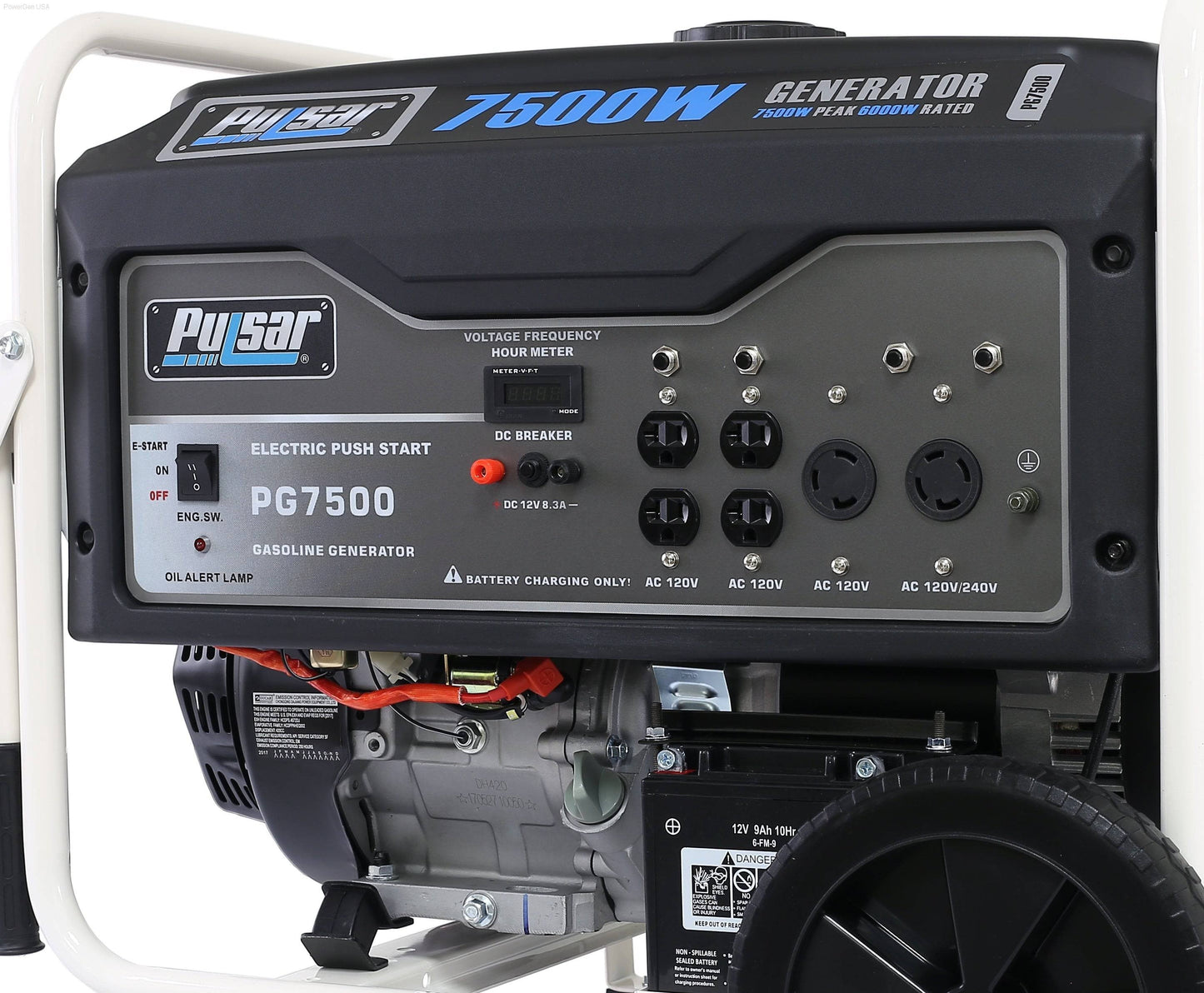Gas Generators - Pulsar PG7500-7500W Generator RATED 6000W