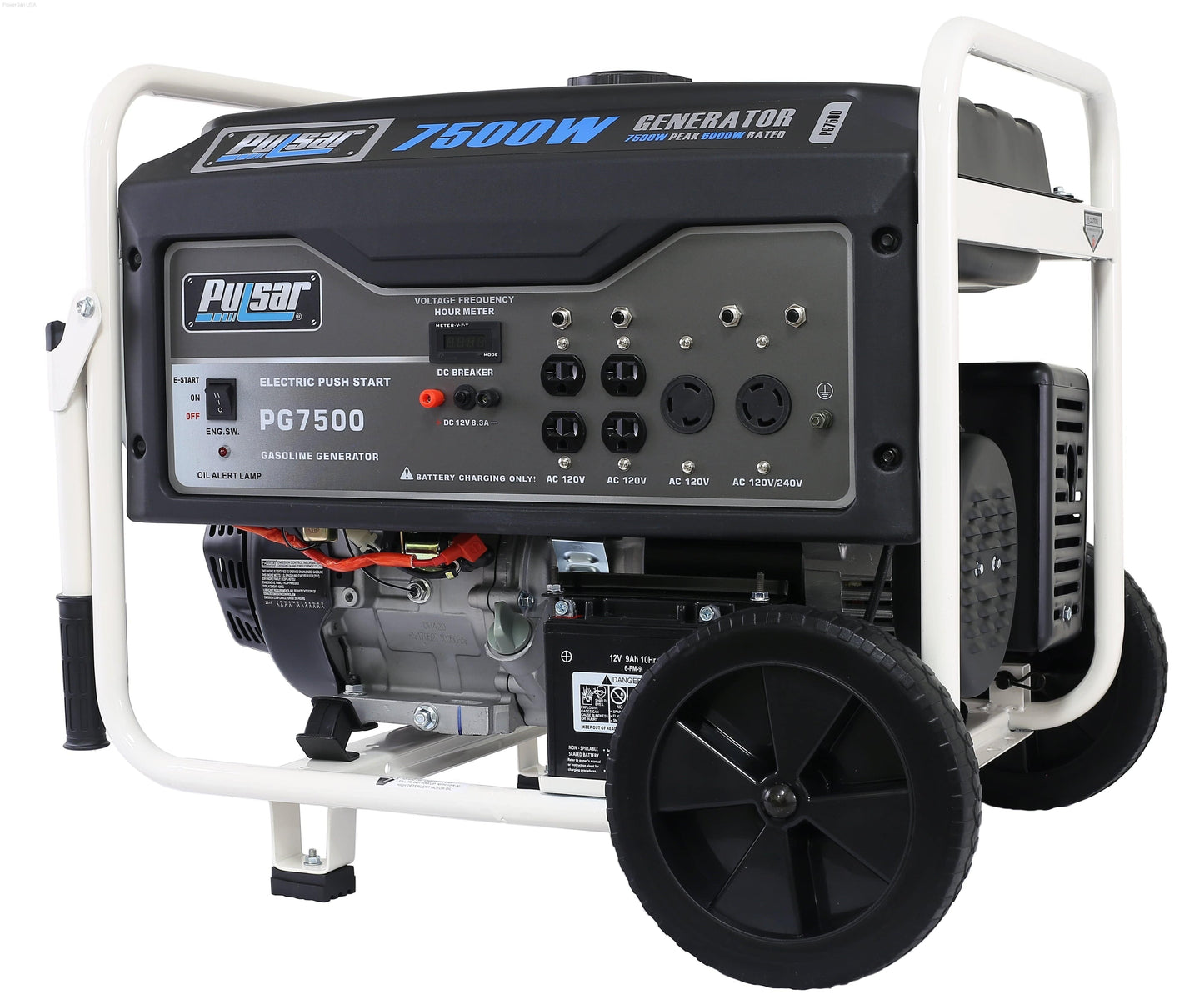 Gas Generators - Pulsar PG7500-7500W Generator RATED 6000W