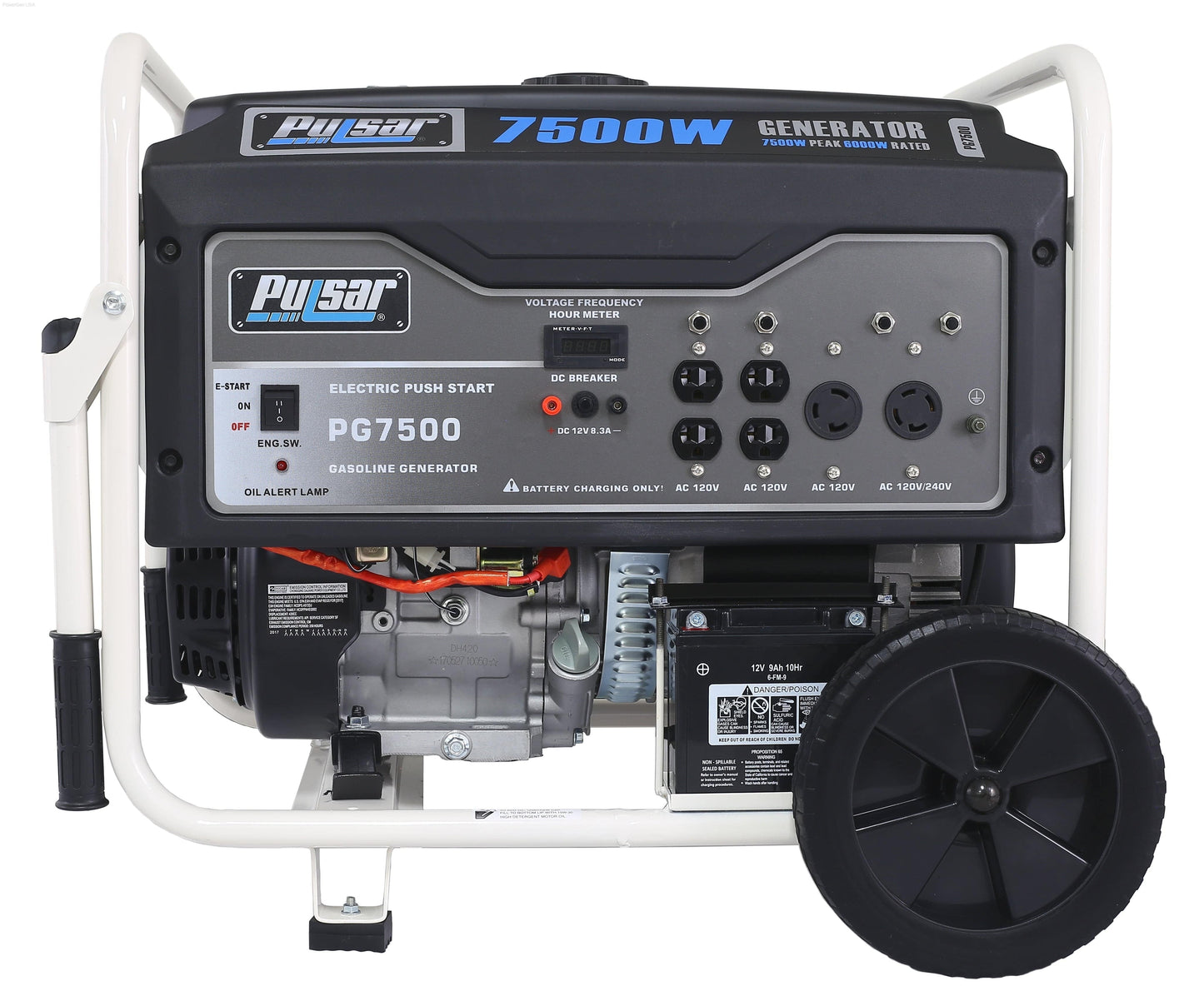 Gas Generators - Pulsar PG7500-7500W Generator RATED 6000W