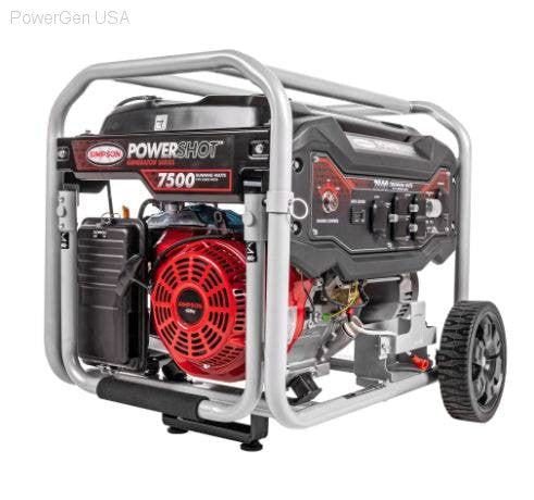 Gas Generators - SIMPSON PowerShot Portable 7500-Watt Generator