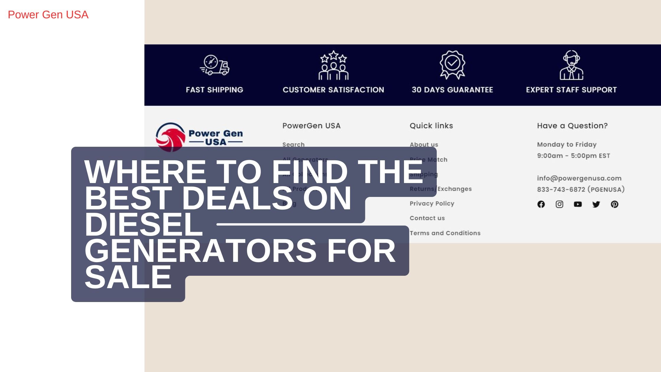 Deal Generator Where to Find the Best Deals on Diesel Generators for Sale – PowerGen USA
