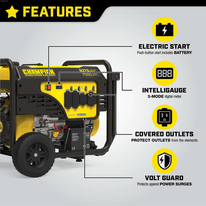 Gas Generators - Champion 7500-Watt Portable Generator With Electric Start