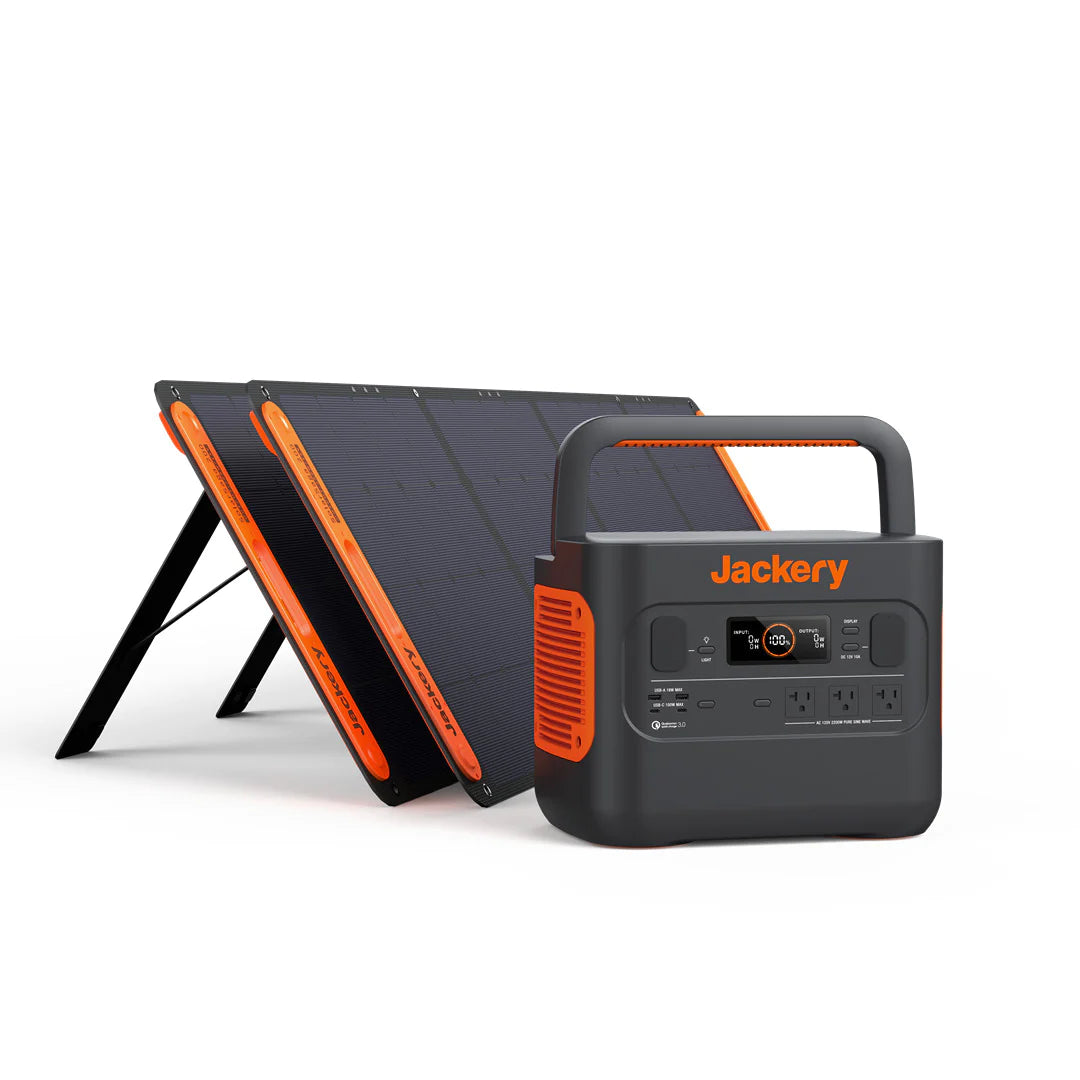 Jackery Solar Generator 1000 Plus - 1*E1000Plus+1*1000Plus Battery Pack+2*SolarSaga 100 - PowerGen USA