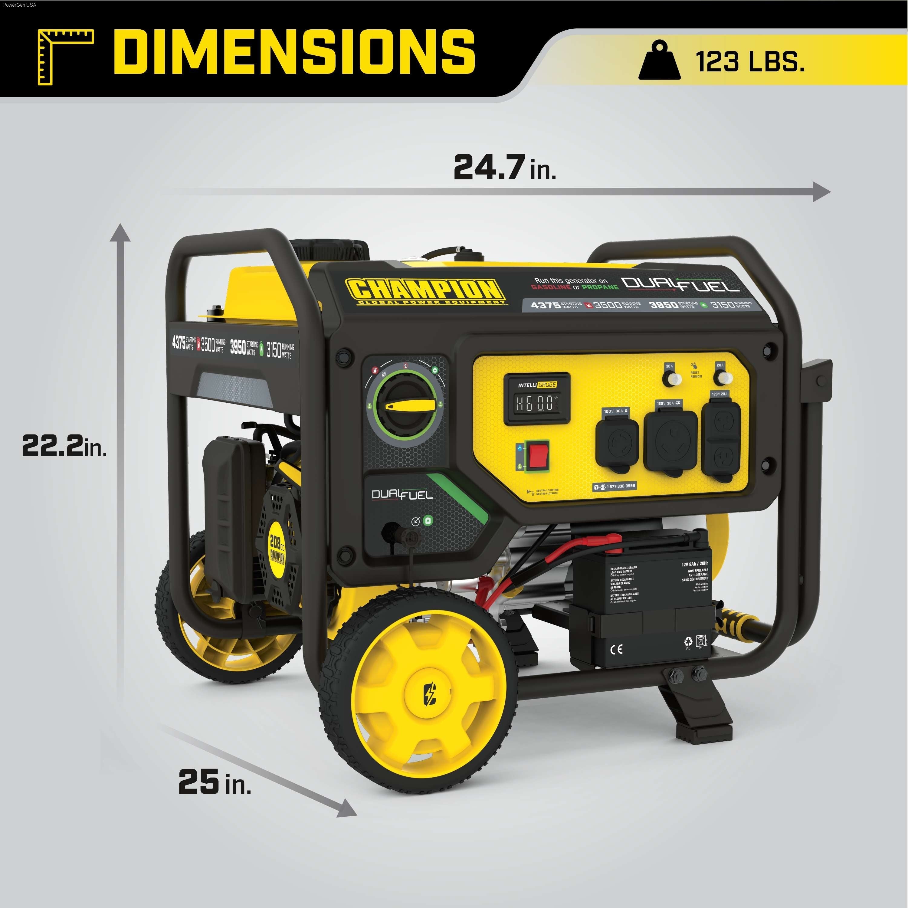 Champion 3500 watt dual online fuel inverter generator