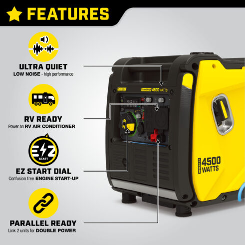 Champion 201184 4500W Wireless Start Generator with CO Shield - PowerGen USA