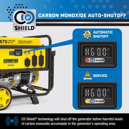 Champion 201299 5500W Generator with CO Shield - PowerGen USA
