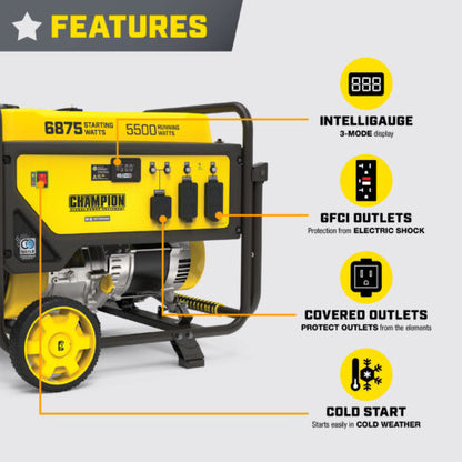Champion 201299 5500W Generator with CO Shield - PowerGen USA