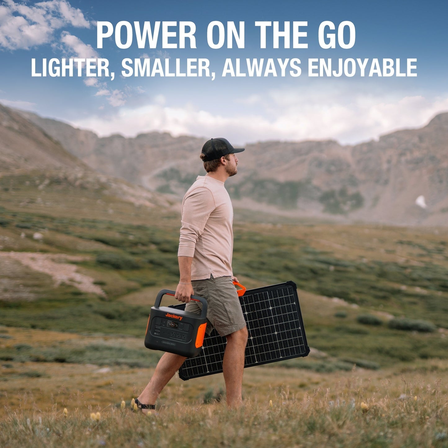 Solar & Battery Powered - Jackery Solar Generator 1000 Pro_2SS80 (1*Explorer 1000 Pro + 2*SolarSaga 80W)
