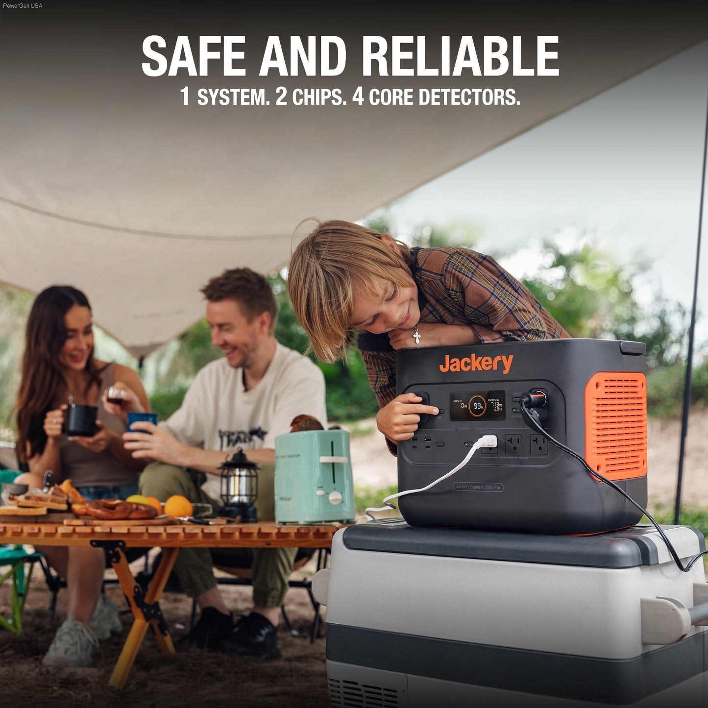 Solar & Battery Powered - Jackery Solar Generator 2000 Pro_4SS200 - 1*Explorer 2000 Pro + 4 * SolarSaga 200W