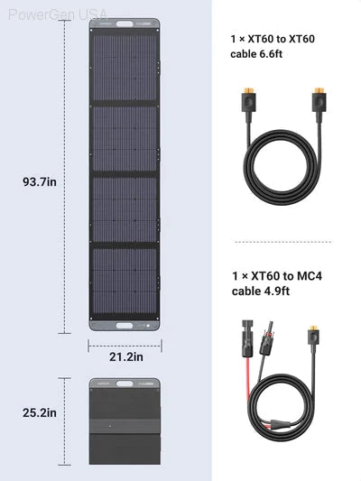 Solar & Battery Powered - Ugreen Foldable Solar Panel For Portable Power Station (200 W)