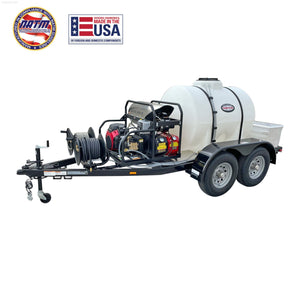 Pressure Washers - SIMPSON 3500 PSI At 5.5 GPM HONDA® GX690 With COMET Triplex Plunger Pump Hot Water Professional Gas Pressure Washer Trailer