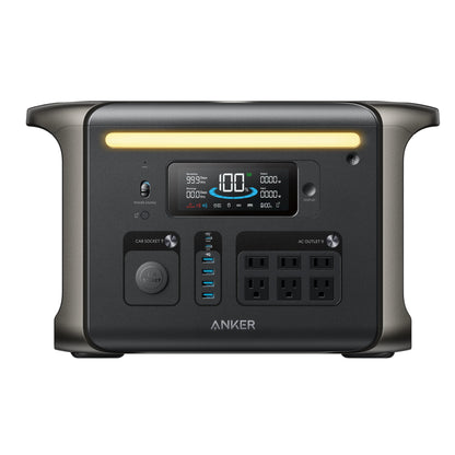 Solar & Battery Powered - Anker SOLIX F1500 Portable Power Station-   1536Wh｜1800W | WiFi Remote Control