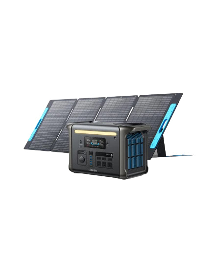 Solar & Battery Powered - Anker SOLIX F1500 Solar Generator - 1536Wh | 1800W | With Anker 531 200W Solar Panel