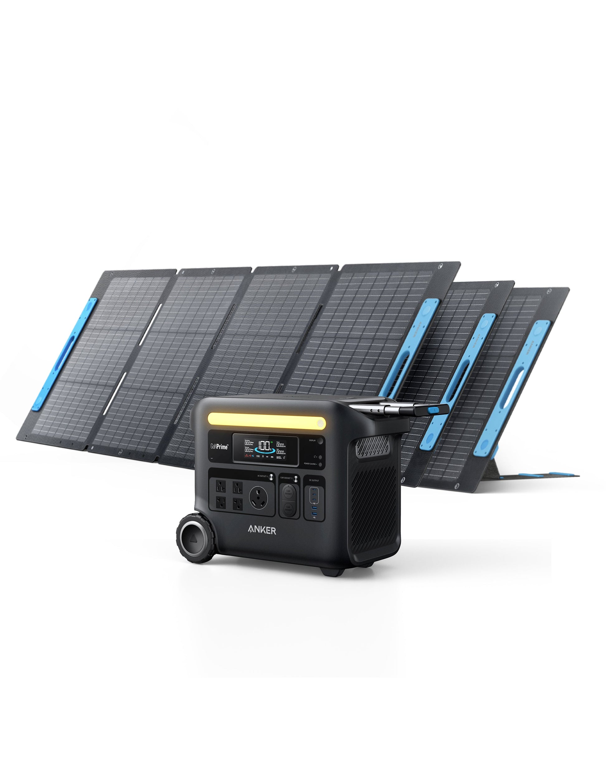 Solar & Battery Powered - Anker SOLIX F2600 Solar Generator - 2560Wh | 2400W |  With 3* Anker 531 200W Solar Panel