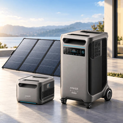 Anker SOLIX F3800 Plus + Extra Battery + PS400 Bifacial Portable Solar Panel