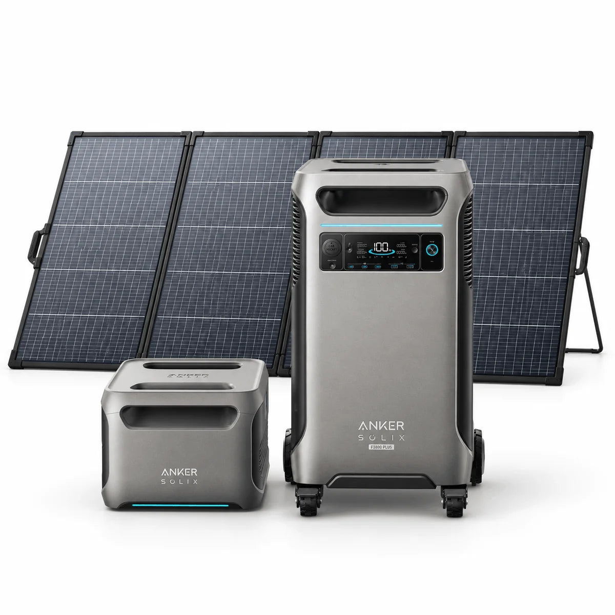 Anker SOLIX F3800 Plus + Extra Battery + PS400 Bifacial Portable Solar Panel