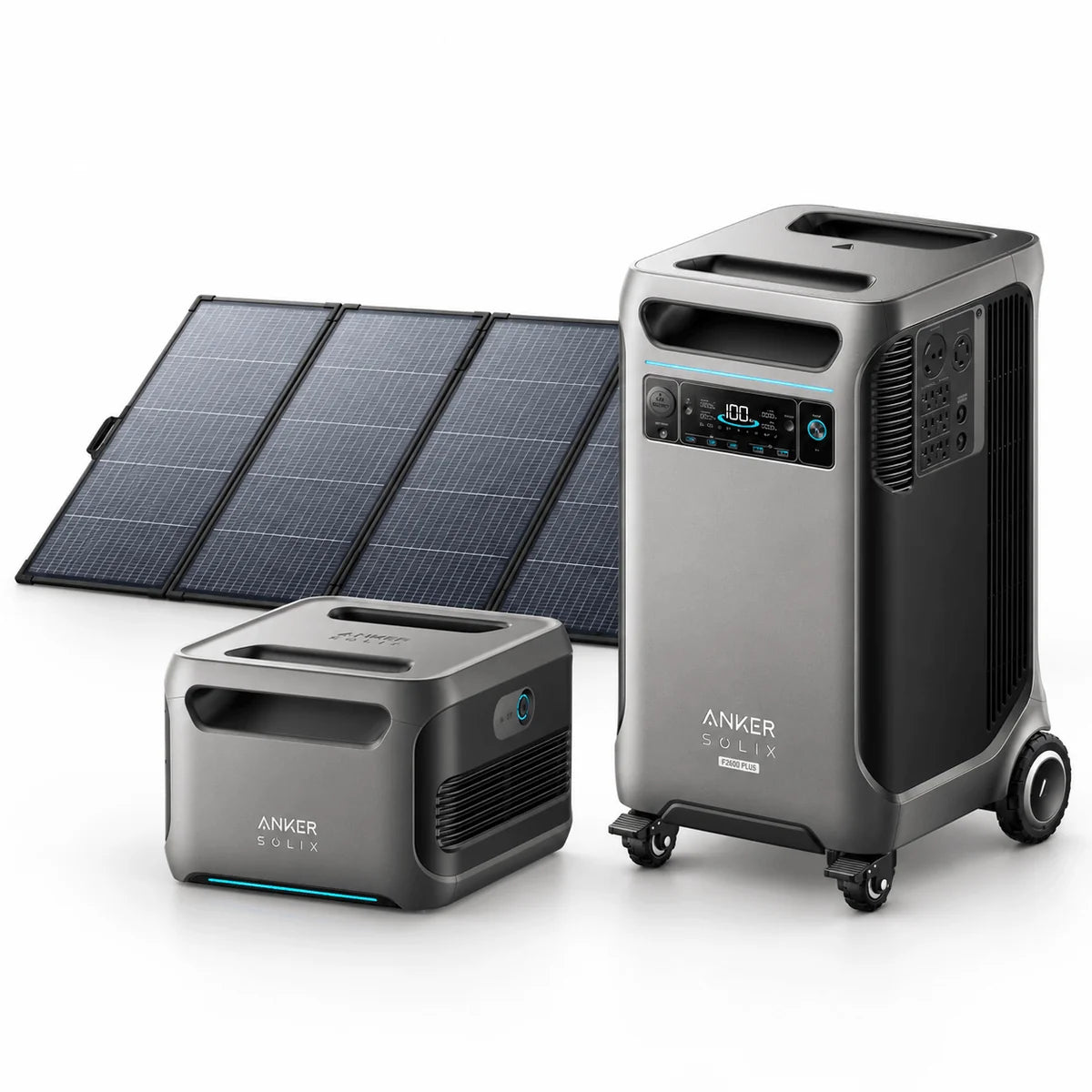 Anker SOLIX F3800 Plus + Extra Battery + PS400 Bifacial Portable Solar Panel