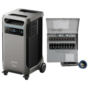 Anker SOLIX F3800 Plus Portable Power Station & 50A Manual Transfer Switch Kit - 3840 Watt Hours