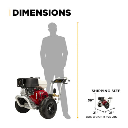 BE POWER 3,200 PSI 5.2 GPM Cold Water Gas Pressure Washer - B3213HABCS
