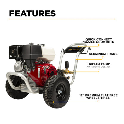 BE POWER 3,200 PSI 5.2 GPM Cold Water Gas Pressure Washer - B3213HABCS