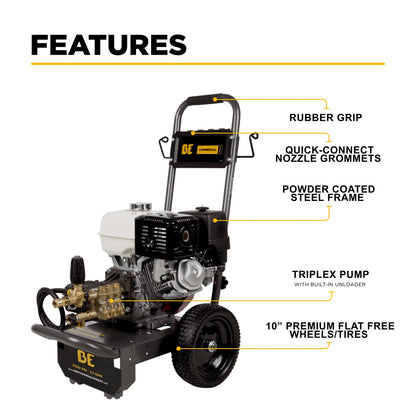 BE POWER 3,200 PSI 5.2 GPM Cold Water Gas Pressure Washer - B3213HCS