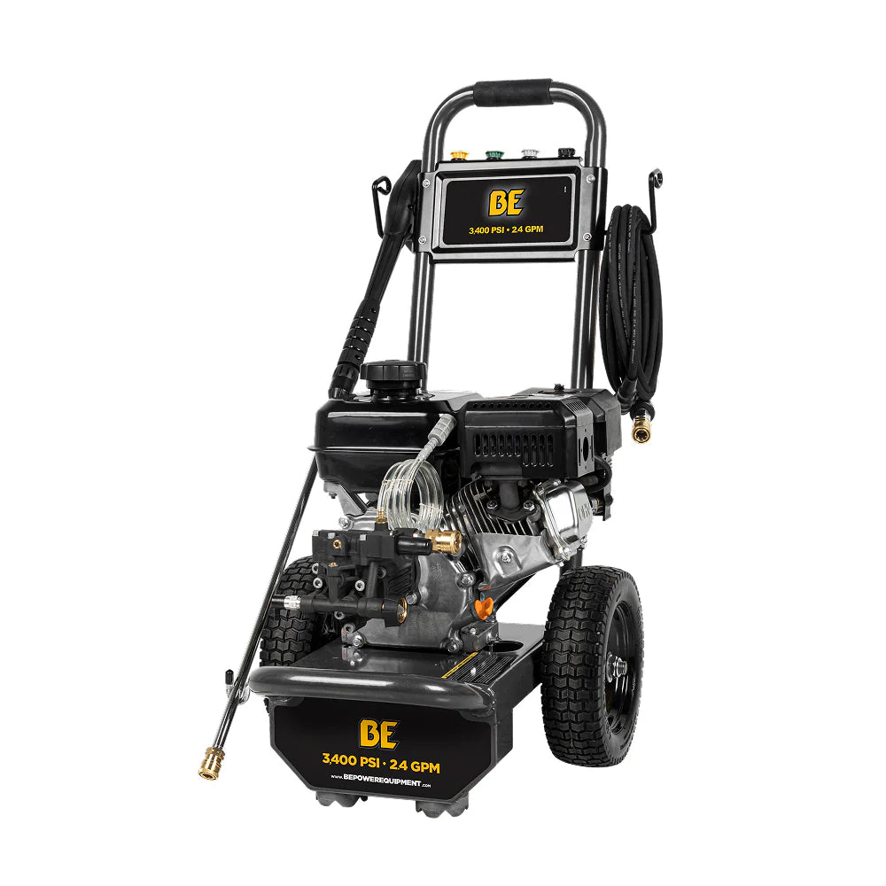 BE Power Equipment 3,400 PSI 2.5 GPM Cold Water Gas Pressure Washer - B3475PX
