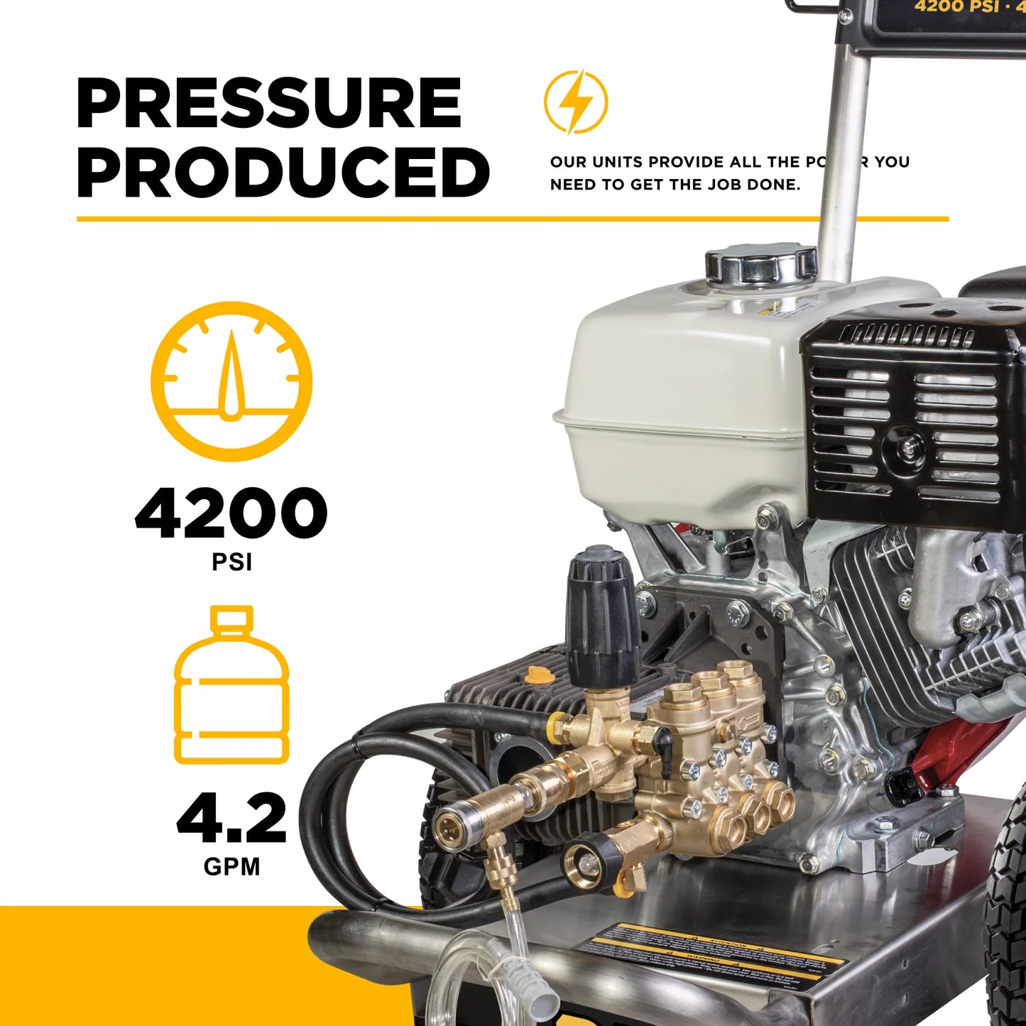 BE POWER 4,200 PSI 4.2 GPM Cold Water Gas Pressure Washer - B4213HSCS