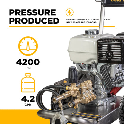 BE POWER 4,200 PSI 4.2 GPM Cold Water Gas Pressure Washer - B4213HSCS