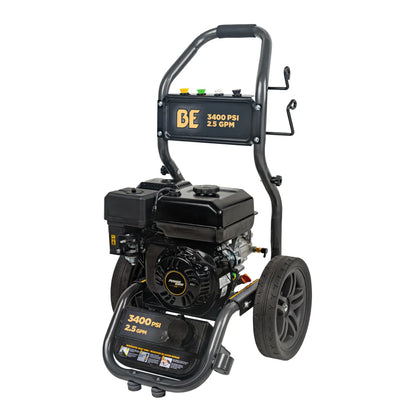 BE POWER 3,400 PSI 2.5 GPM Cold Water Gas Pressure Washer - BE3475PX