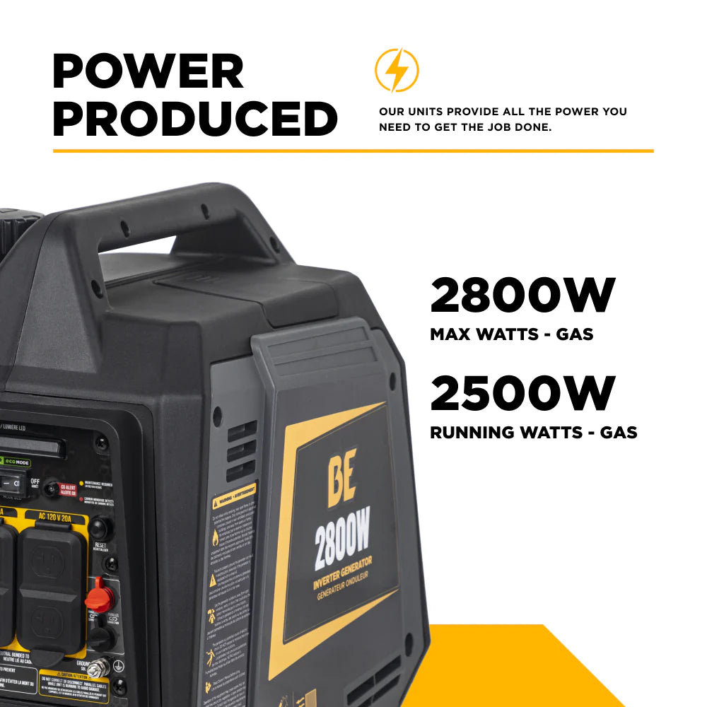BE Power Equipement 2,800 Watt Digital Inverter Generator - BE2800I