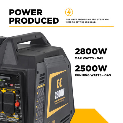 BE Power Equipement 2,800 Watt Digital Inverter Generator - BE2800I
