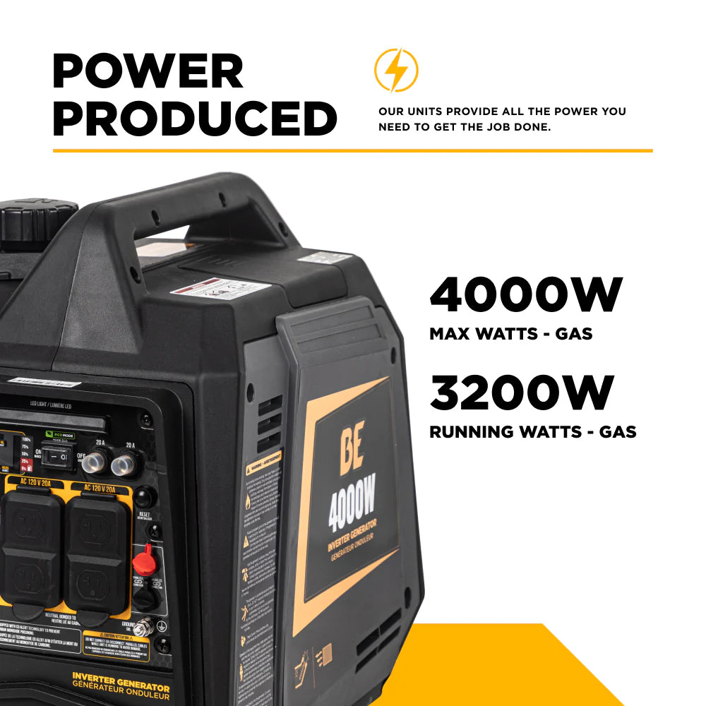 BE Power Equipment 4,000 Watt Digital Inverter Generator - BE4000I