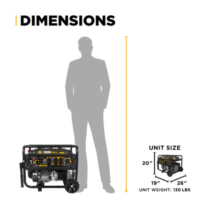 BE Power Equipment 7,000 Watt Generator - BE7000