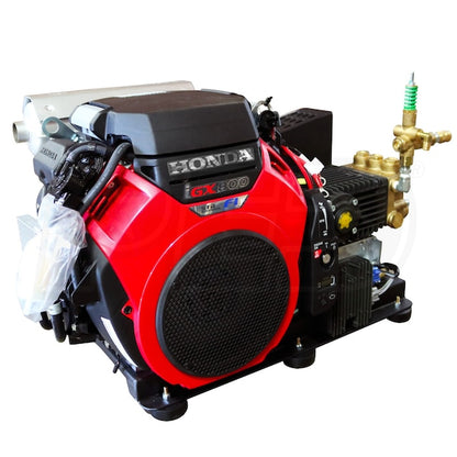 BE Power Equipment Professional 3000 PSI (Gas - Cold Water) Belt-Drive Skid Pressure Washer w/ General Pump & Electric Start Honda IGX800 Engine