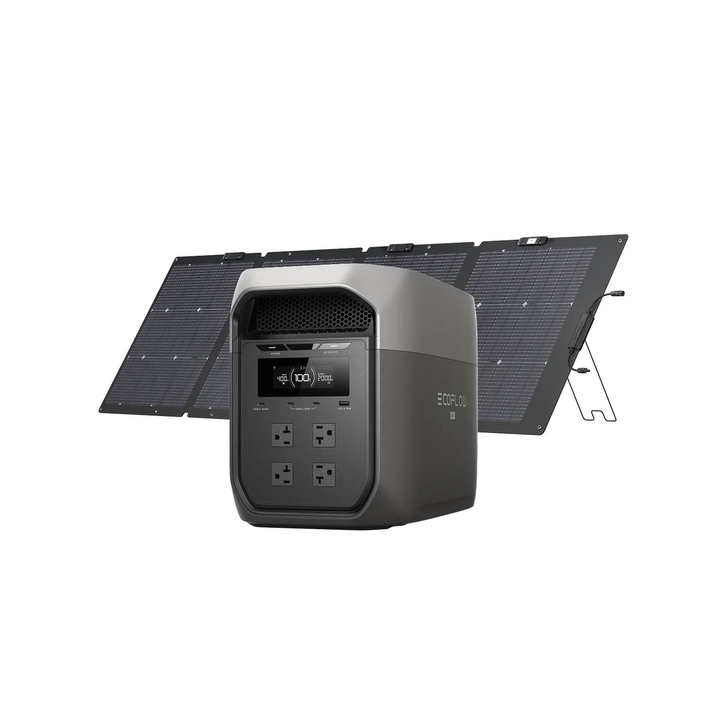 Ecoflow DELTA 3 Max Portable Power Station - Gray + 220w Solar Panel