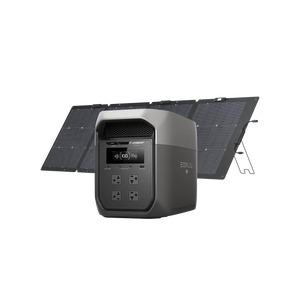 Ecoflow DELTA 3 Max Portable Power Station - Gray + 220w Solar Panel