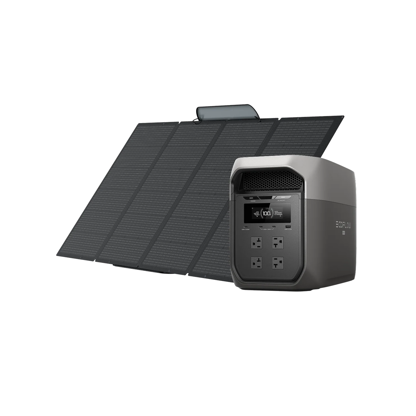 EcoFlow DELTA 3 Max Portable Power Station with 400W Solar Panel (Gray)