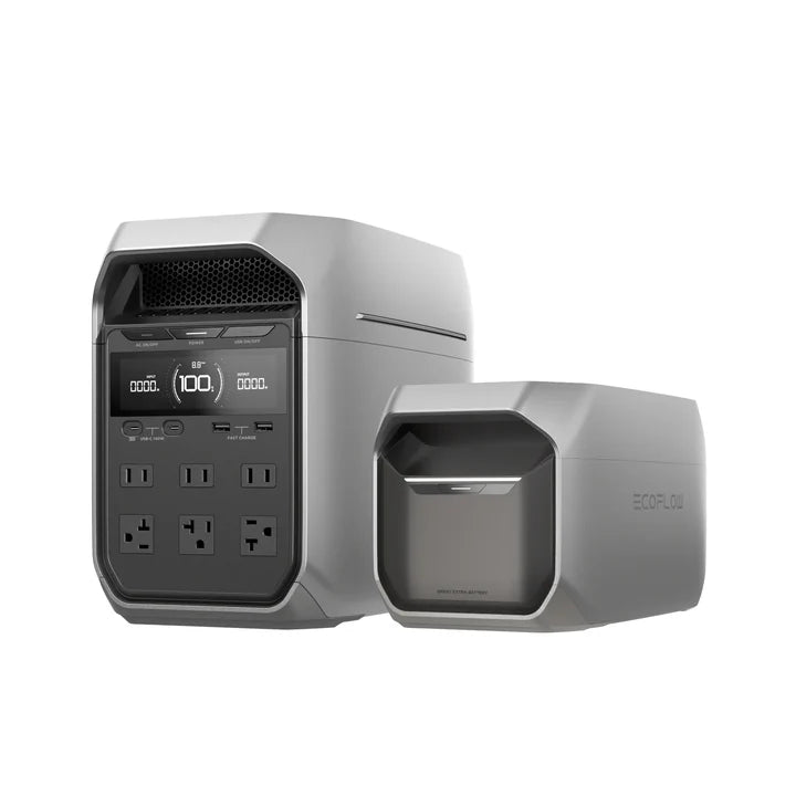 EcoFlow Delta 3 Plus Solar Generator + EcoFlow Delta 3 Smart Extra Battery