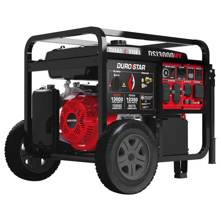 DuroMax 13,000 Watt Dual Fuel Portable Generator w/ CO Alert - PowerGen USA