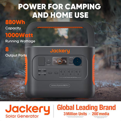 Jackery Explorer E880Pro+100W mini - 1*E880Pro+1*Solar Panel 100 mini - PowerGen USA