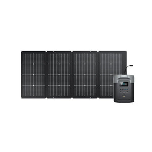 Solar & Battery Powered - EcoFlow DELTA 2 + 1* 160W Portable Solar Panel