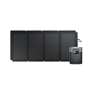 Solar & Battery Powered - EcoFlow DELTA 2 + 2*160W Portable Solar Panel