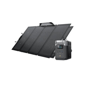 Solar & Battery Powered - EcoFlow DELTA 2 + 2*220W Portable Solar Panel