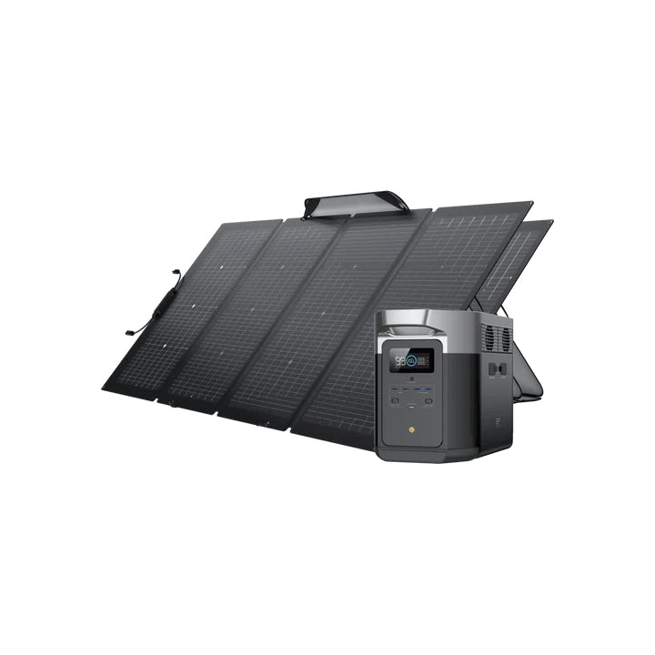 Solar & Battery Powered - EcoFlow DELTA Max 1600 + 2*220W Solar Panel