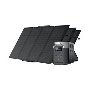 Solar & Battery Powered - EcoFlow DELTA Max 1600 + 3*160W Solar Panel