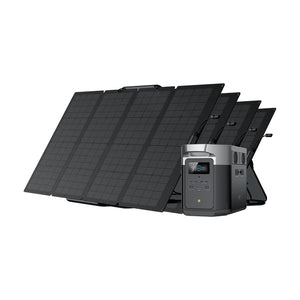 Solar & Battery Powered - EcoFlow DELTA Max 1600 + 4*160W Solar Panel